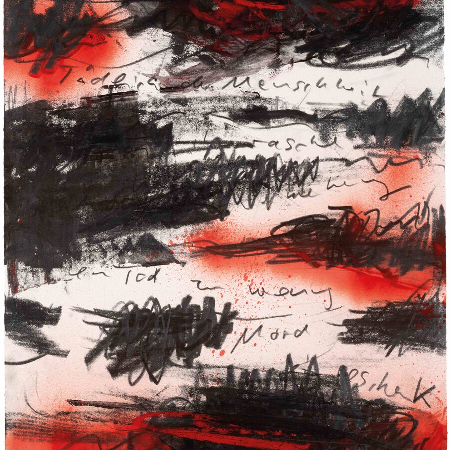 Udo Rathke, Tödlich der Menschheit, 2022, Graphit auf Bütten, 49,5x35 cm
